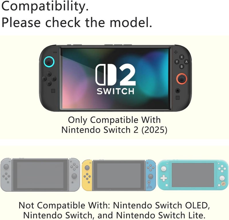 DTOL for Nintendo Switch 2 Screen Protector Tempered Glass 7.9'' [2025], 9H Hardness Anti-Scratch, Auto-Dust Removal, Bubble Free, 30s Installation, with Alignment Frame Full Coverage HD Clear 2 Pack - Image 2